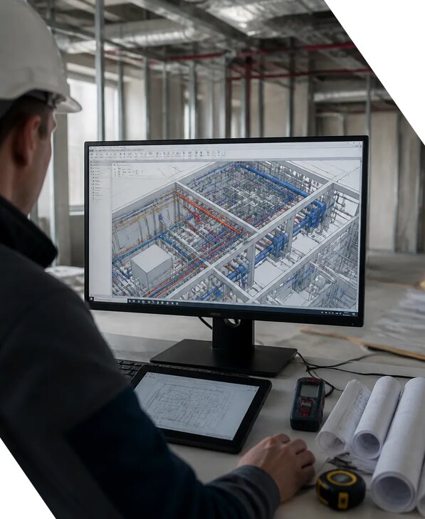 Создание BIM модели инженерных сетей для объектов в Кузнецке